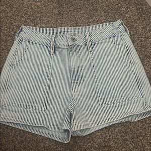 Old Navy Blue Striped Jean Shorts